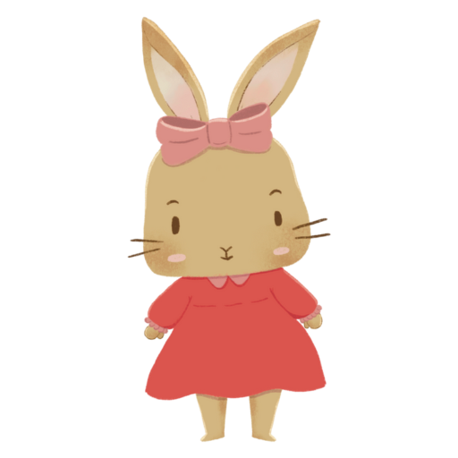 Mimi the bunny character loading animation